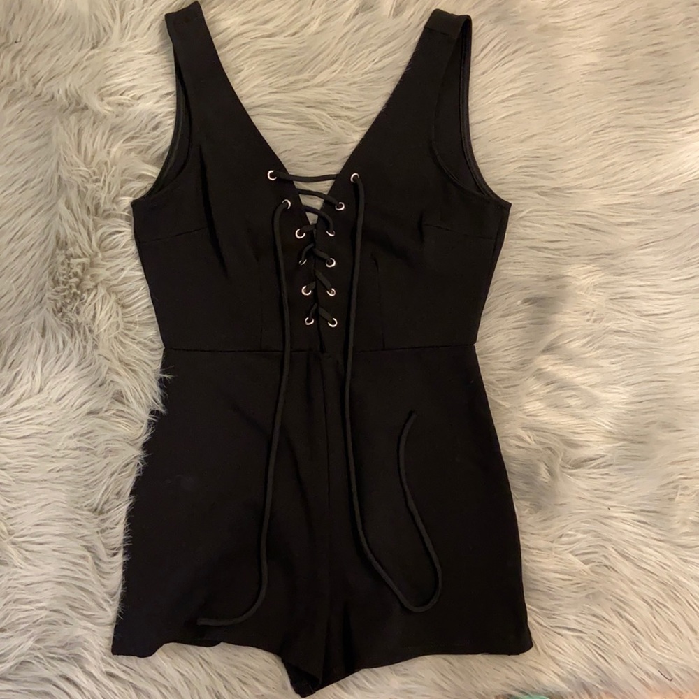 Black Tie Uo Shorts Romper